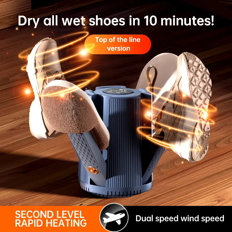 Foldable Electric Shoe & Boot Dryer – Dries Shoes, Socks & Slippers