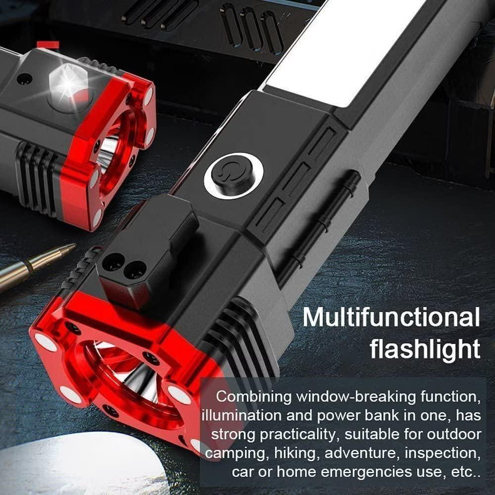 8-in-1 Portable Rechargeable LED Torch Flashlight – Multi-Function