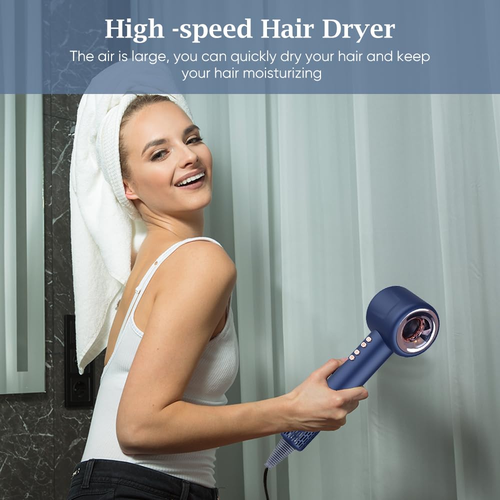 High-Speed Hair Dryer 2000W – 110,000 RPM, Fast Drying & Lightweight