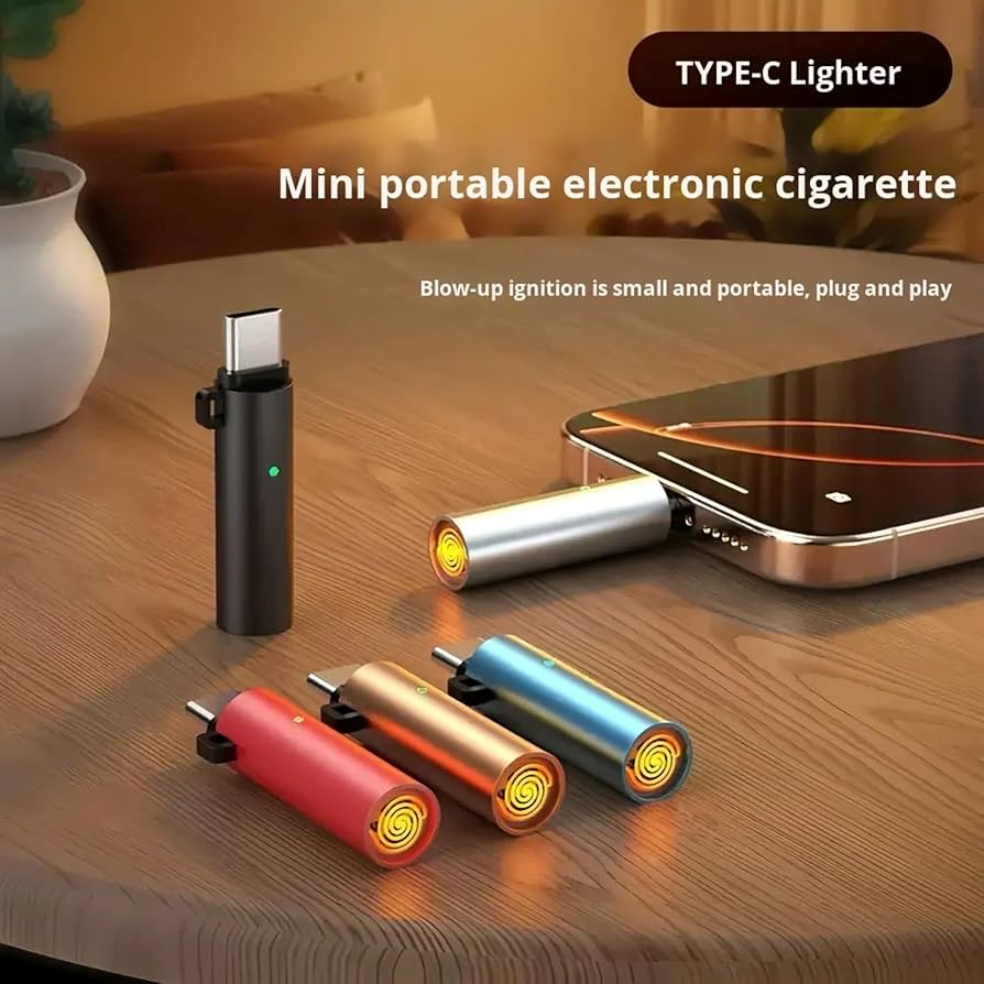 USB Electric Cigarette Lighter – Windproof, Rechargeable & Pocket-Sized