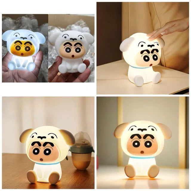 Crayon Shin-chan Shiro LED Night Light – Cute Anime Lamp for Kids & Fans